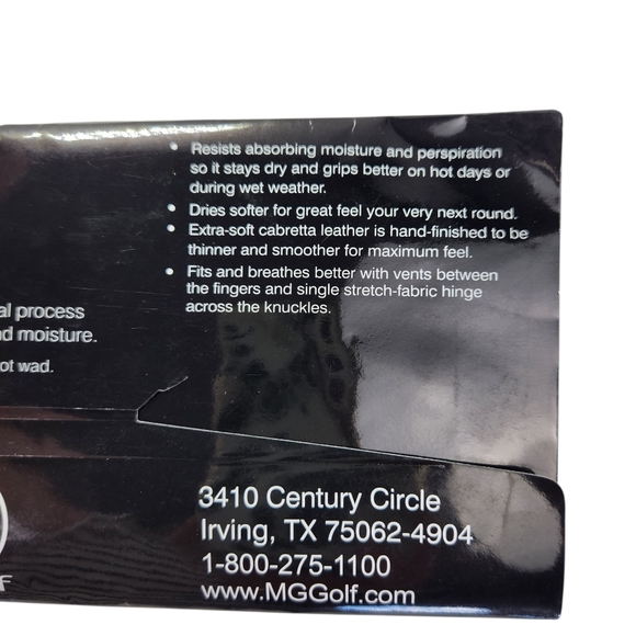 MG Golf DynaGrip Elite Golf Glove XL Regular Right Cabretta Leather White - Picture 4 of 4